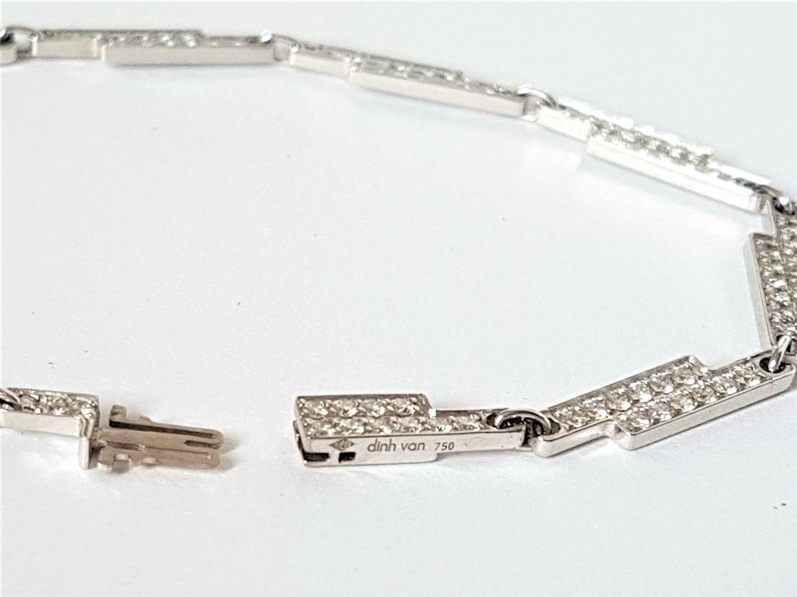 Dinh Van Bracelet Seventies White gold Diamond