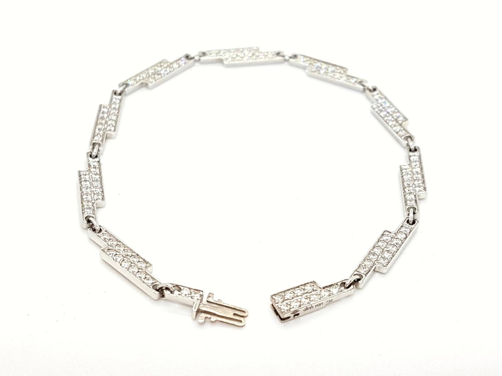 Dinh Van Bracelet Seventies White gold Diamond