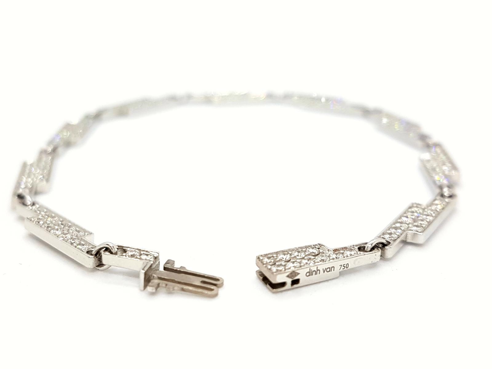 Dinh Van Bracelet Seventies White gold Diamond