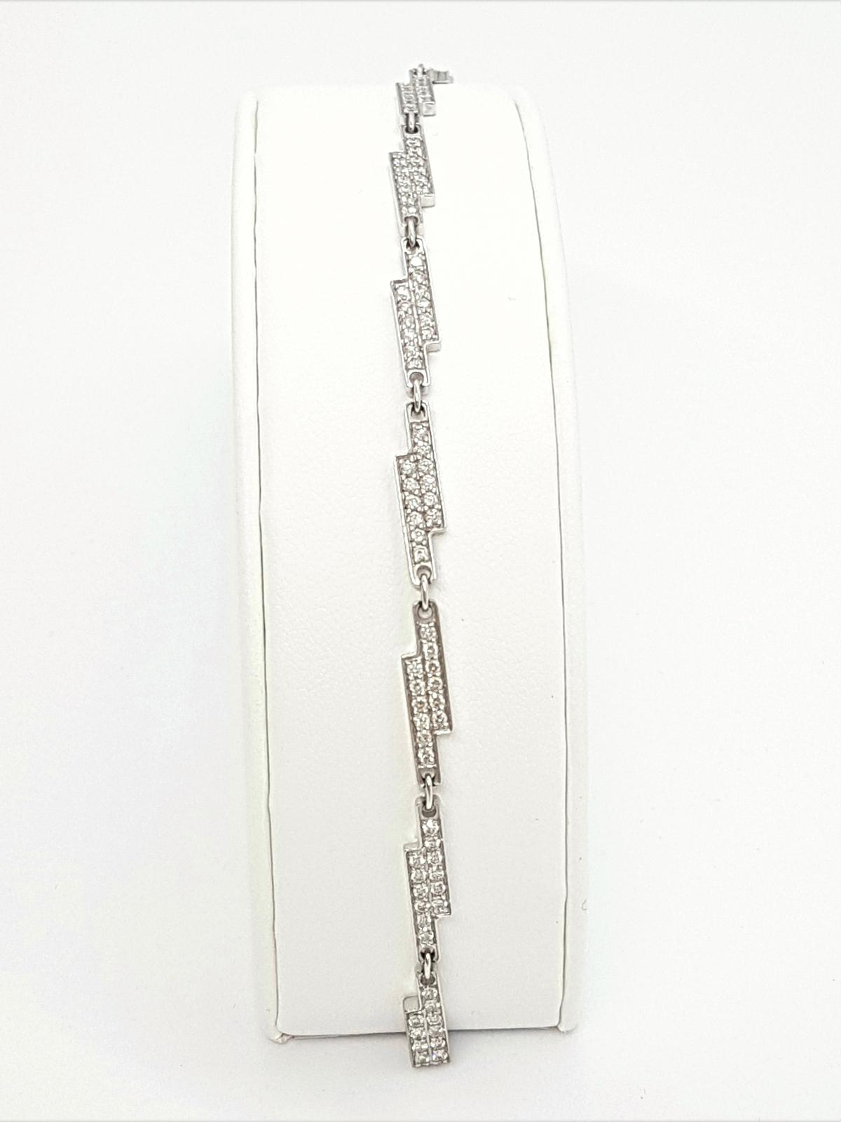 Dinh Van Bracelet Seventies White gold Diamond