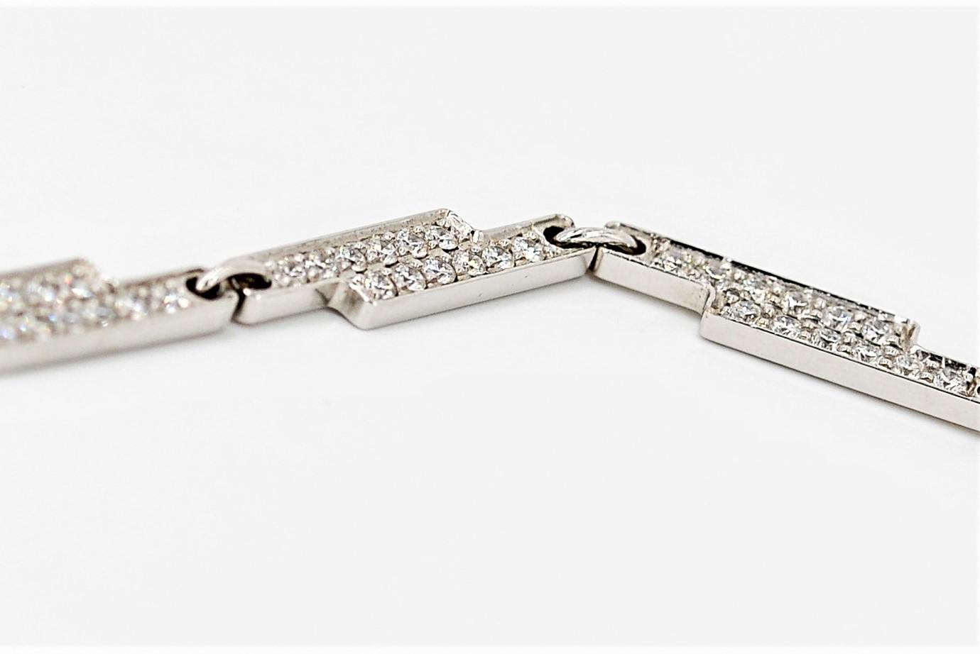 Dinh Van Bracelet Seventies White gold Diamond