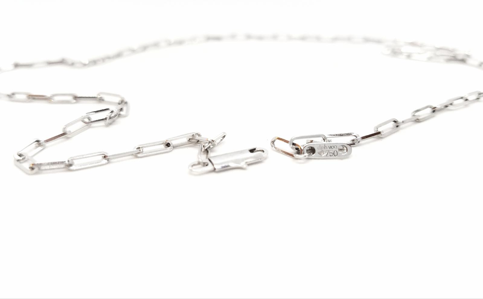 Dinh Van White Gold Chain Necklace