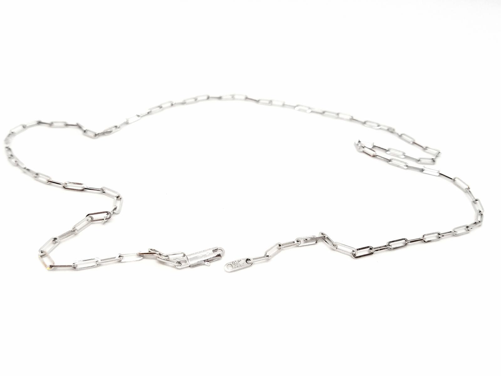 Dinh Van White Gold Chain Necklace