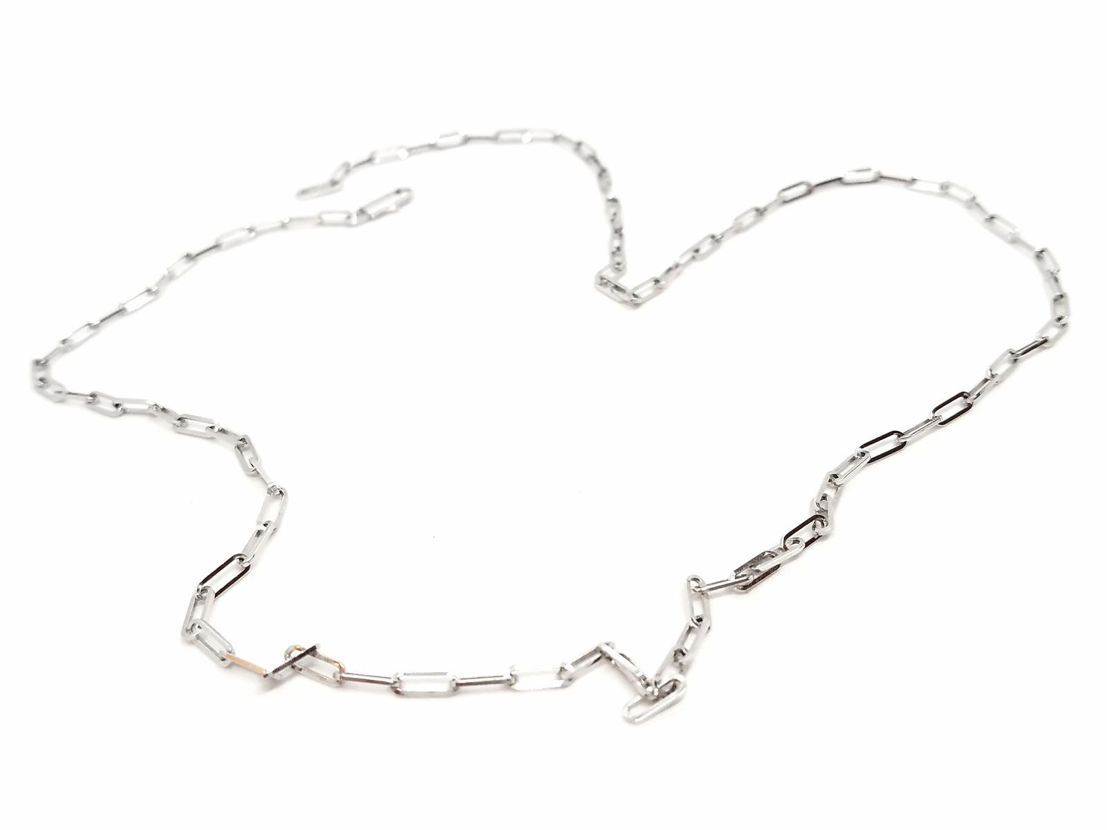 Dinh Van White Gold Chain Necklace