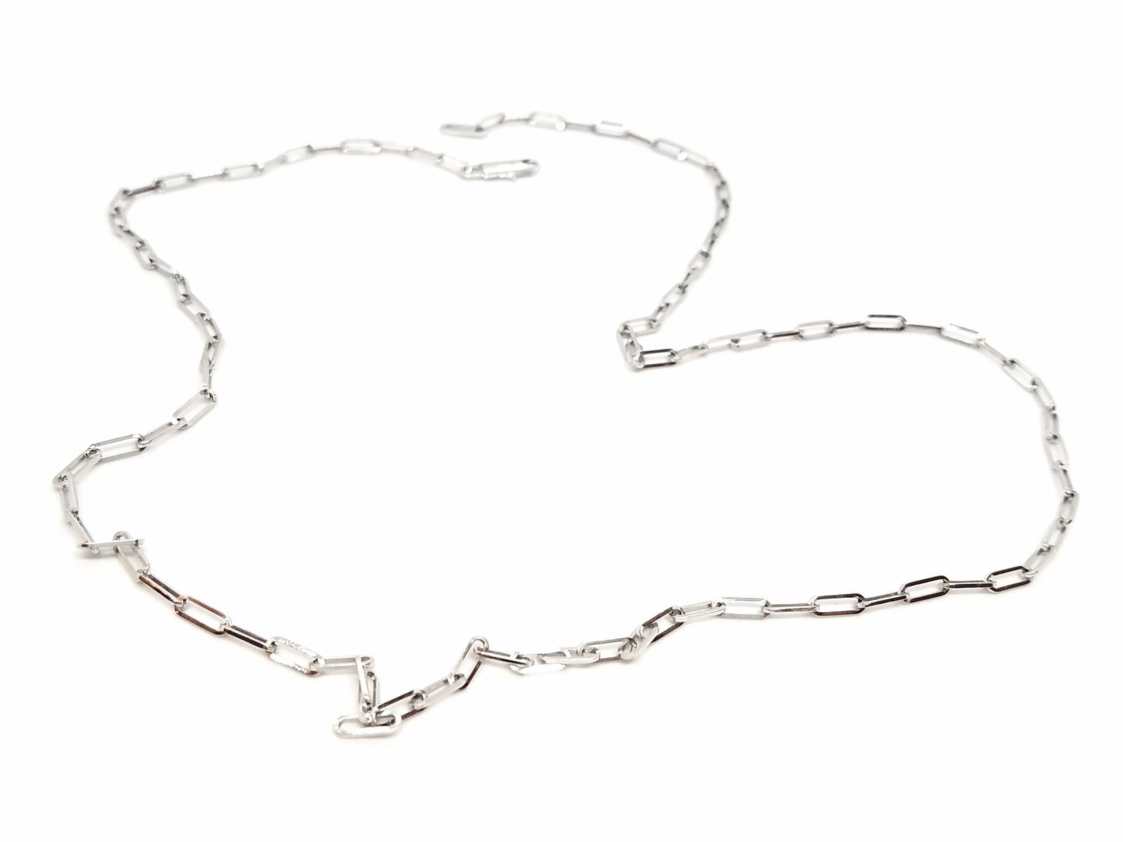 Dinh Van White Gold Chain Necklace