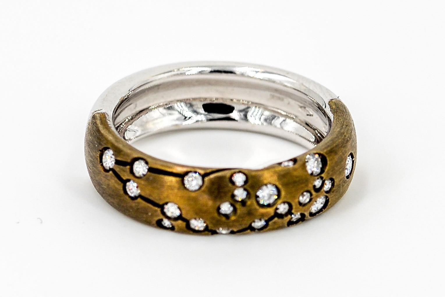 Repossi Bague Astrale Or noir Diamant