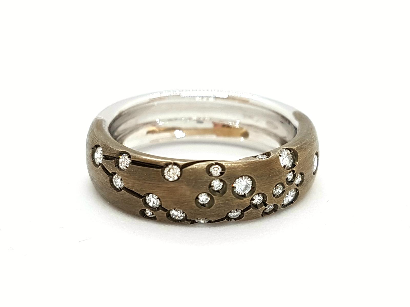 Repossi Astral Ring Black Gold Diamond