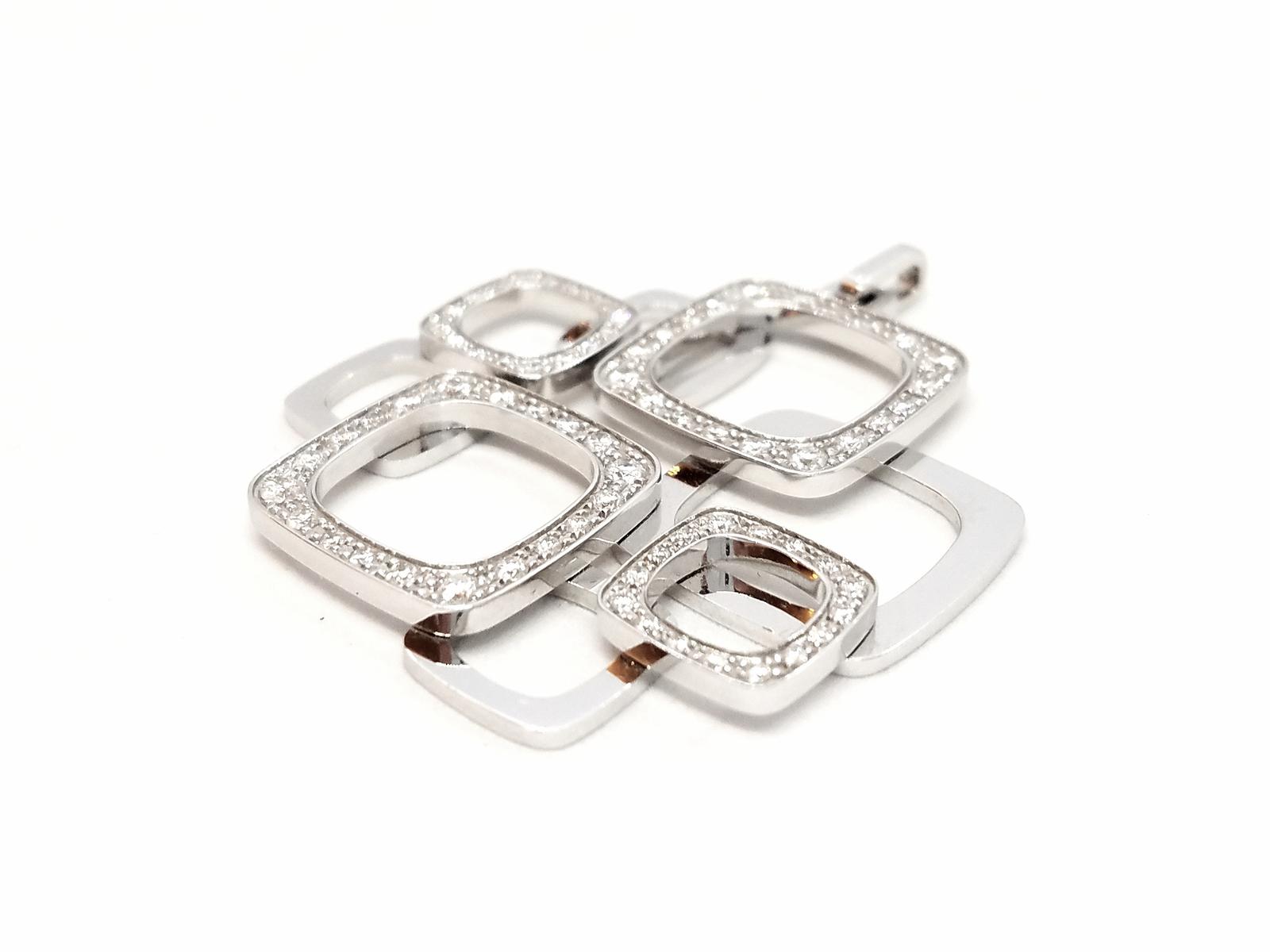 Dinh Van Impression Pendant White Gold Diamond