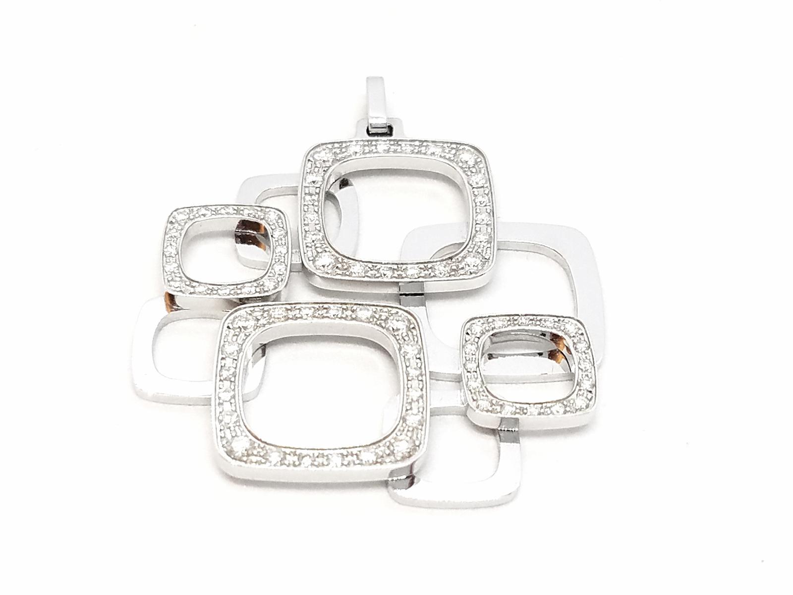 Dinh Van Impression Pendant White Gold Diamond