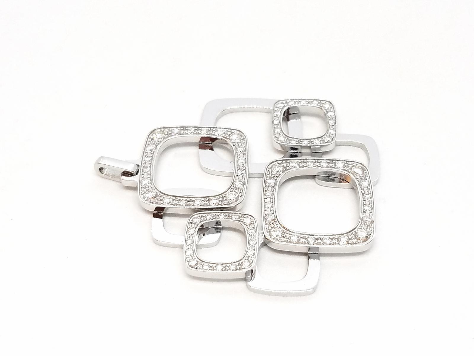 Dinh Van Impression Pendant White Gold Diamond