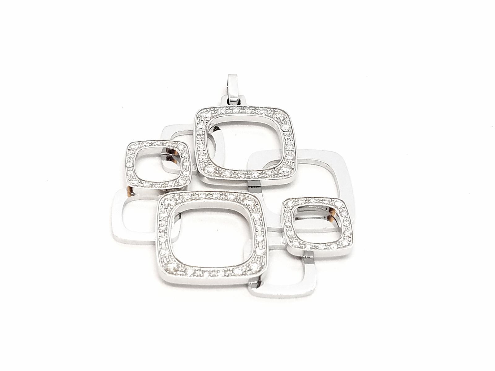 Dinh Van Impression Pendant White Gold Diamond