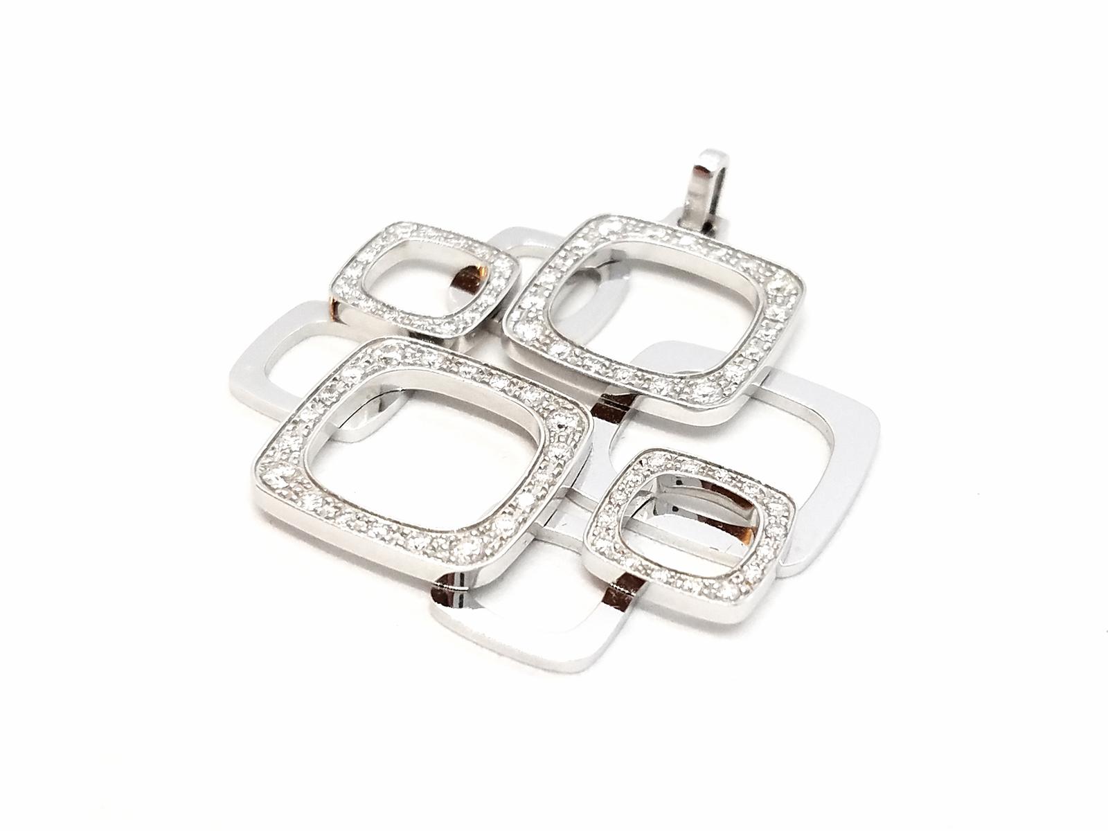 Dinh Van Impression Pendant White Gold Diamond