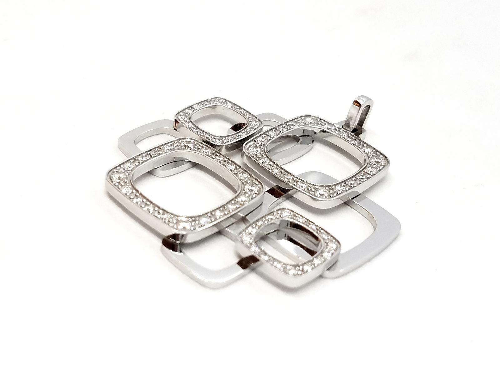 Dinh Van Impression Pendant White Gold Diamond