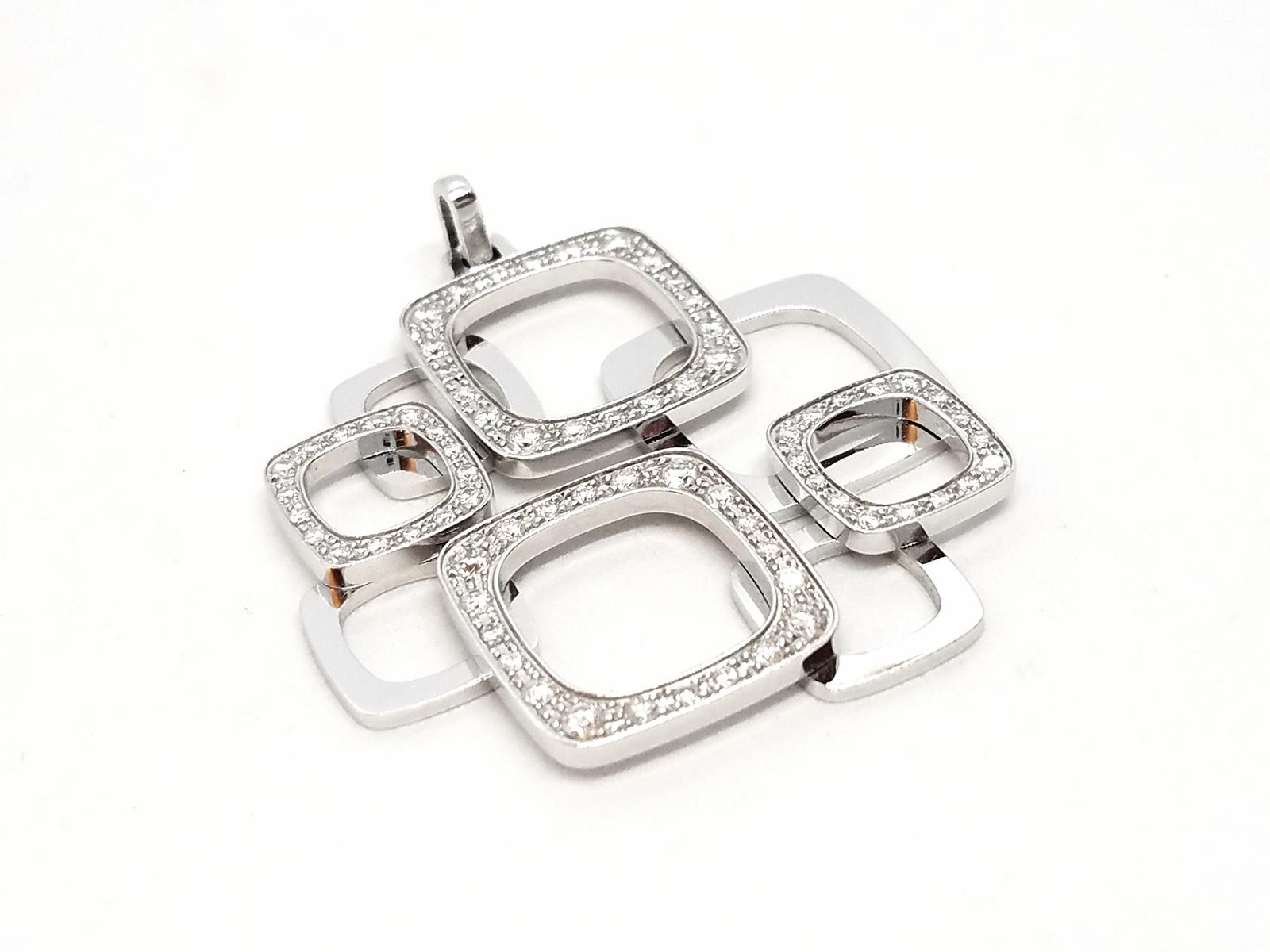 Dinh Van Impression Pendant White Gold Diamond