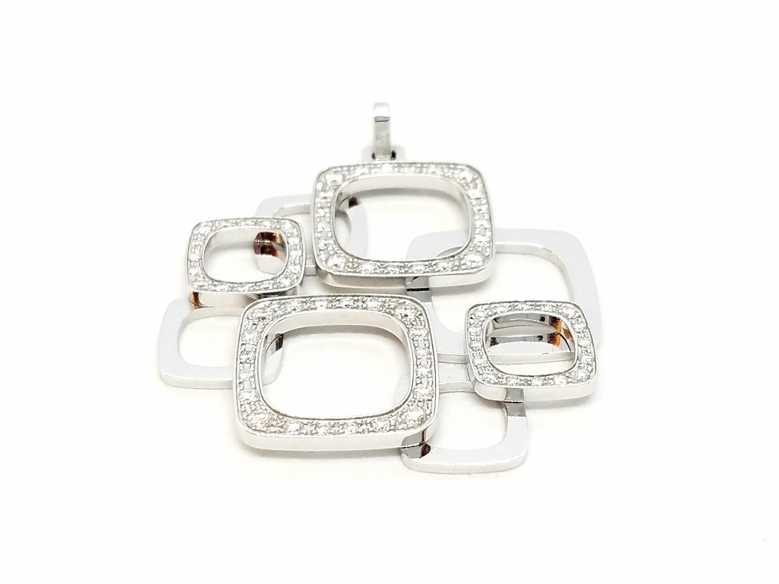 Dinh Van Impression Pendant White Gold Diamond