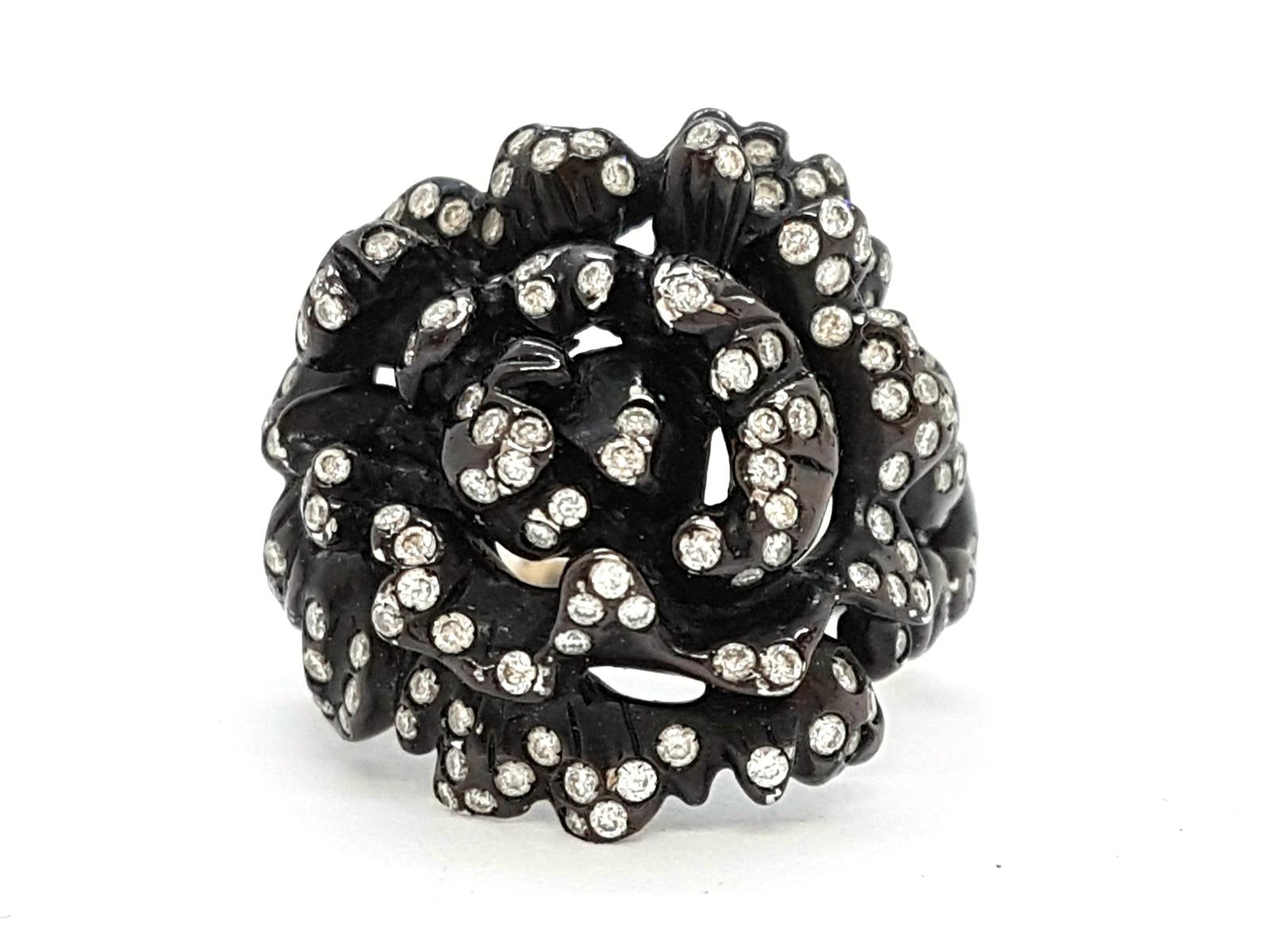 Repossi Nérée Ring Black Gold Diamond