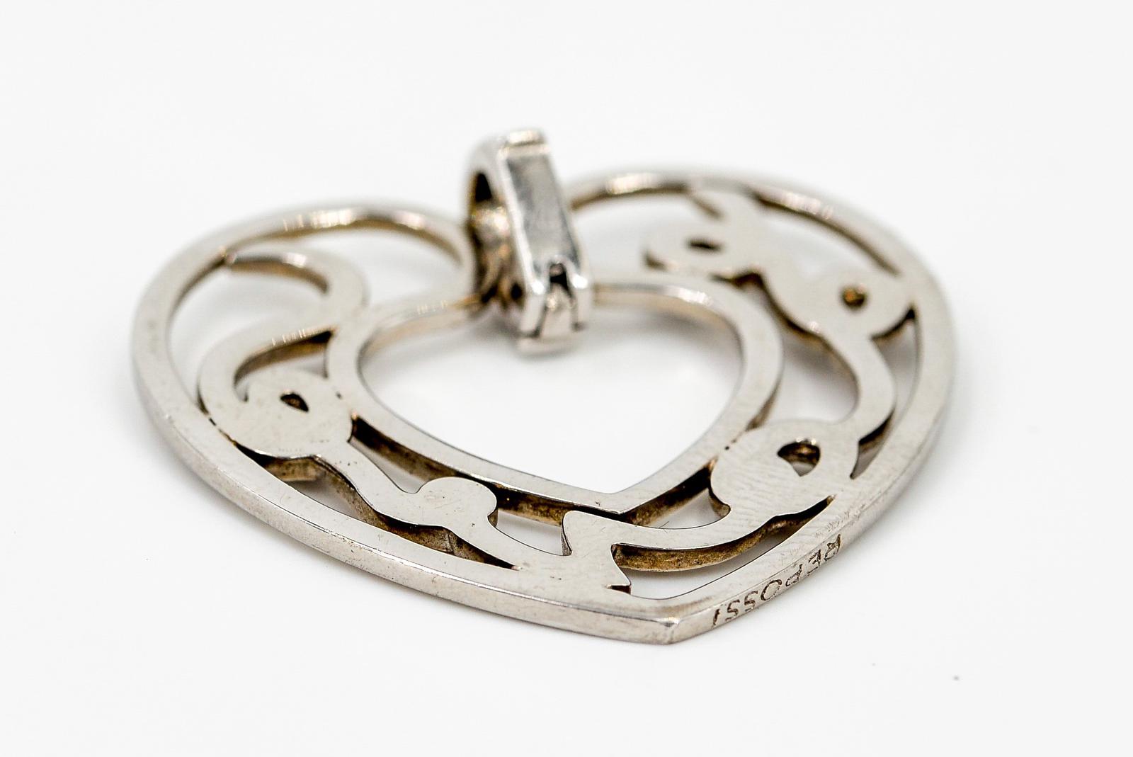 Repossi Pendentif Coeur Love Or blanc Diamant