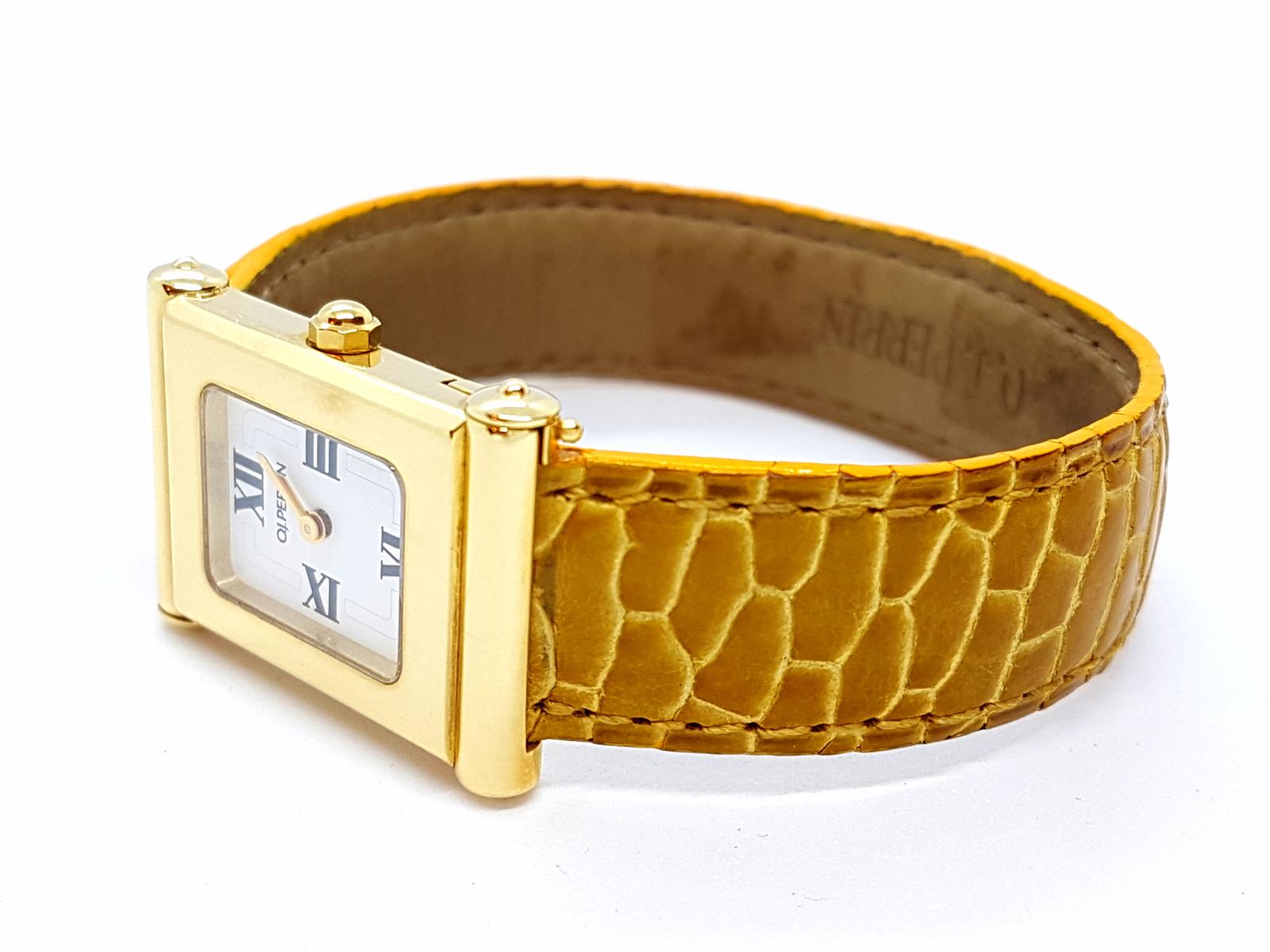 OJ Perrin Milady Yellow Gold Watch