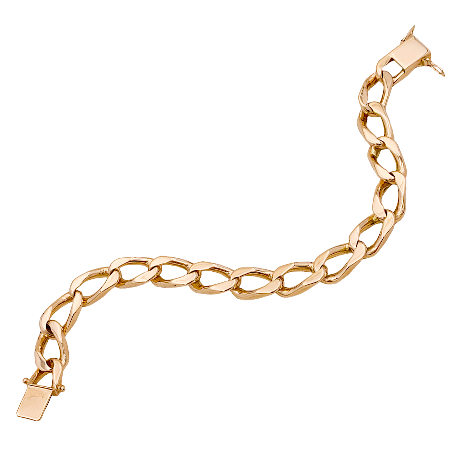 Bracelet gourmette or rose.