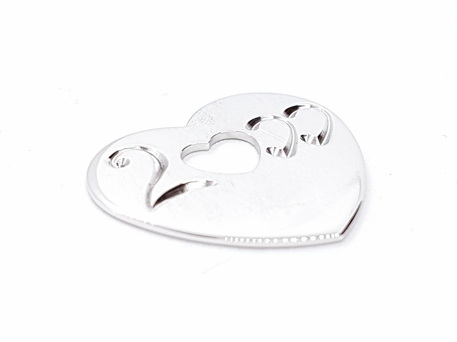 Poiray White Gold Heart Pendant