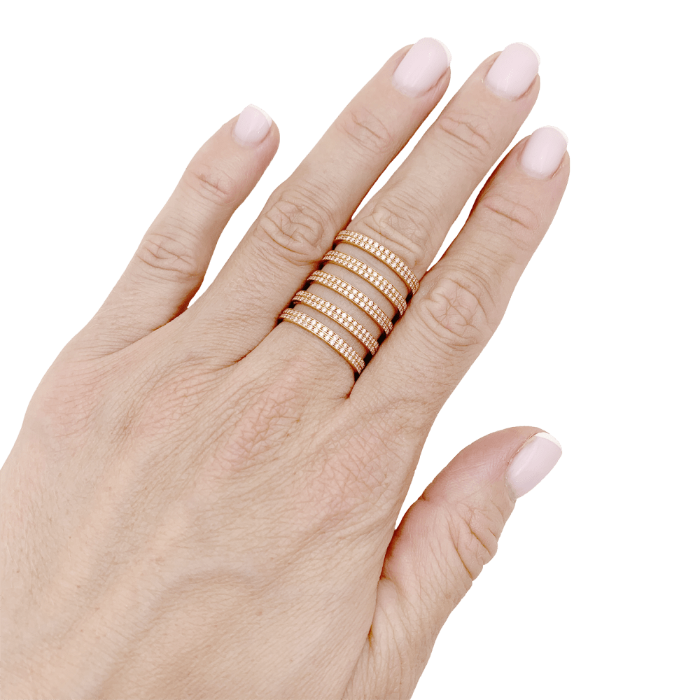 Bague Repossi, modèle "Berbère" en or rose et diamants.