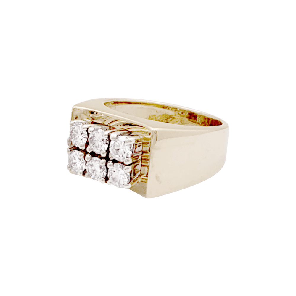 Bague "Tank" deux ors et diamants. - Maison Eloe