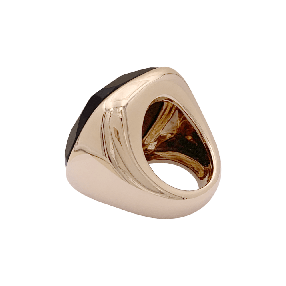 Bague Pomellato "Victoria", or rose, jais.