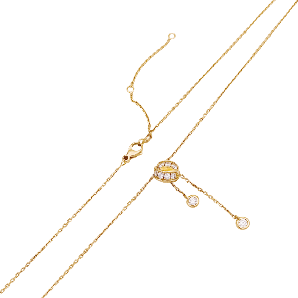 Collier Chaumet, modèle "Lien séduction" en or rose et diamants.