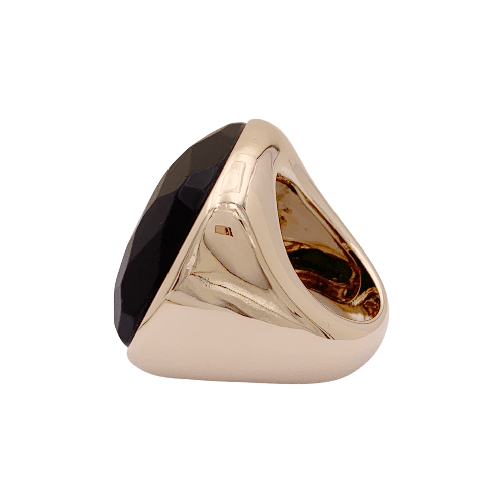 Bague Pomellato "Victoria", or rose, jais.