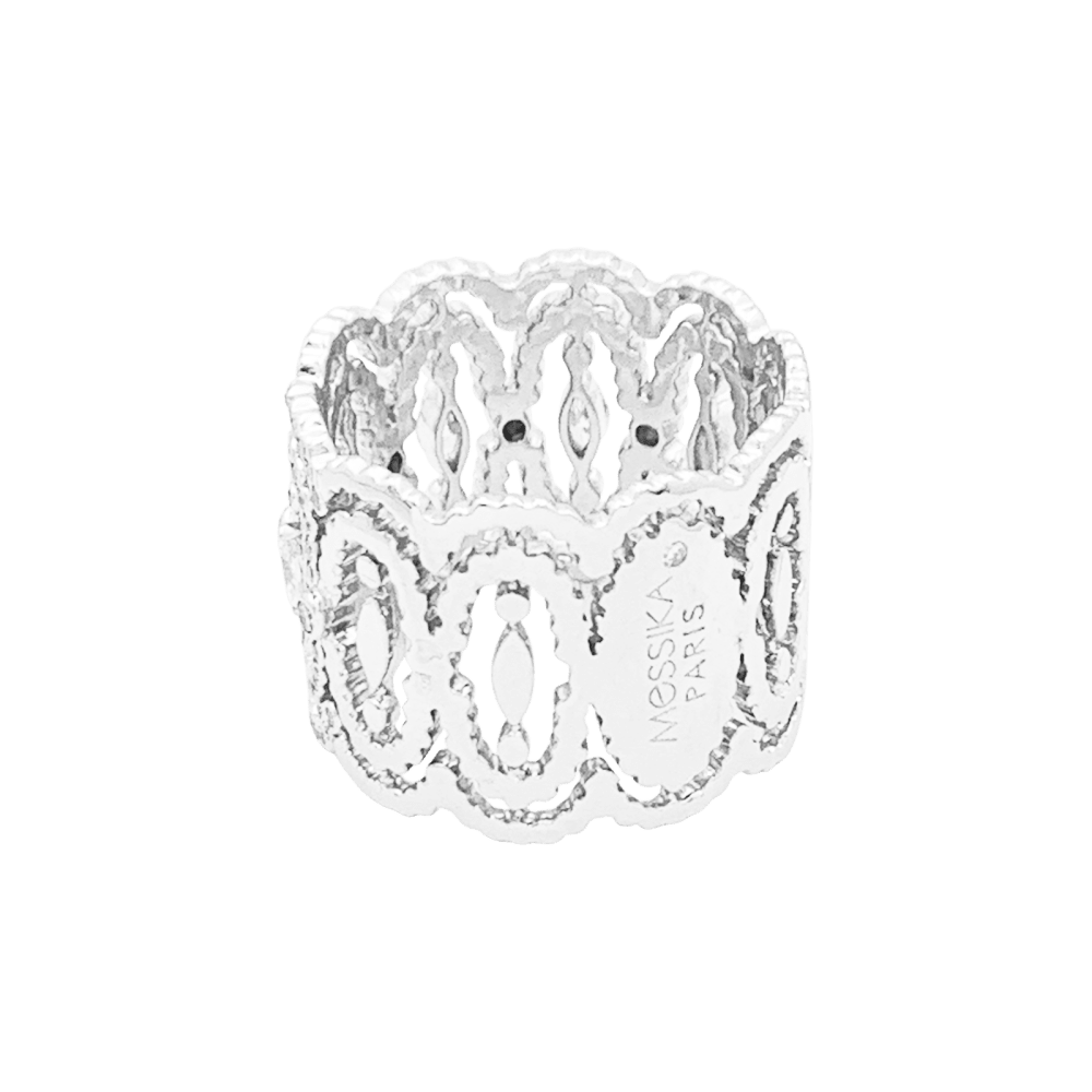 Bague Messika, "Arabesque", or blanc, diamants.