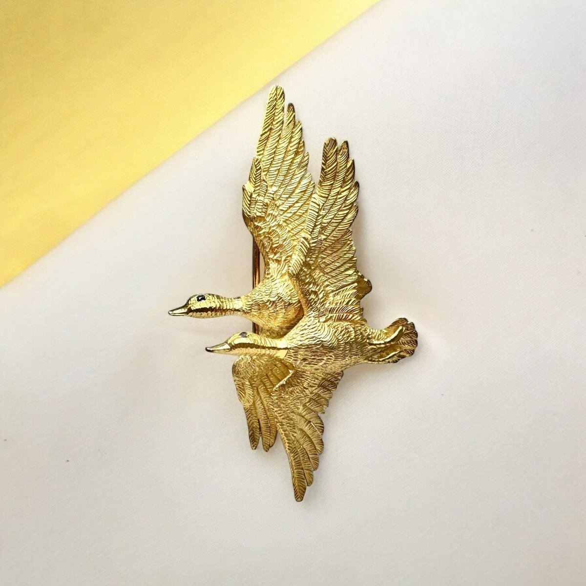 HERMÈS par GEORGES LENFANT Broche « Canards » - Maison Eloe