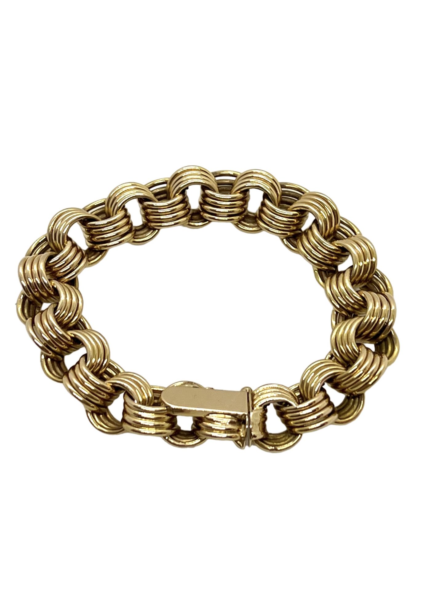 Bracelet or rose 18 K, poinçon de Maitre LM