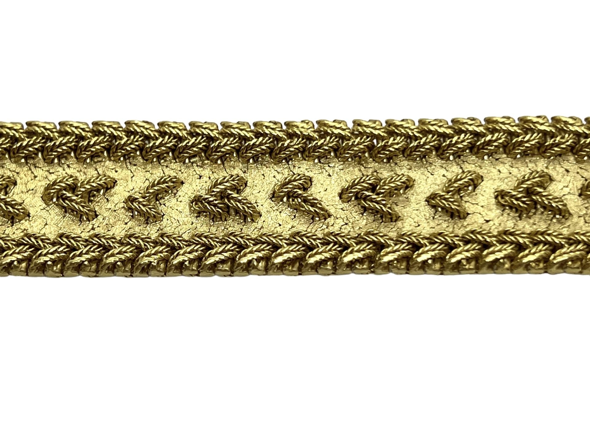 Gay Frères, Polish mesh bracelet, 18K gold