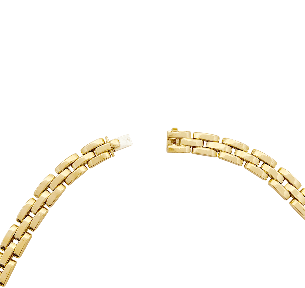 Collier Cartier, "Etrier", or jaune, diamants. - Maison Eloe