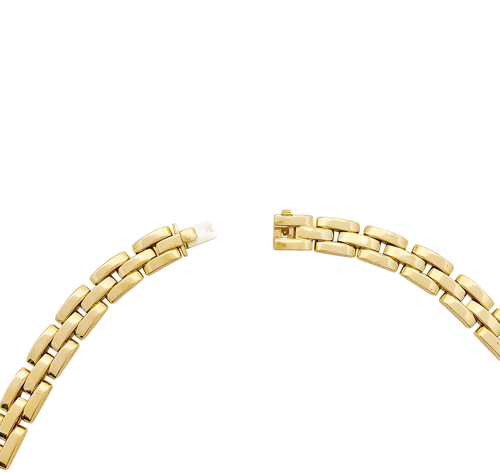Collier Cartier, "Etrier", or jaune, diamants.