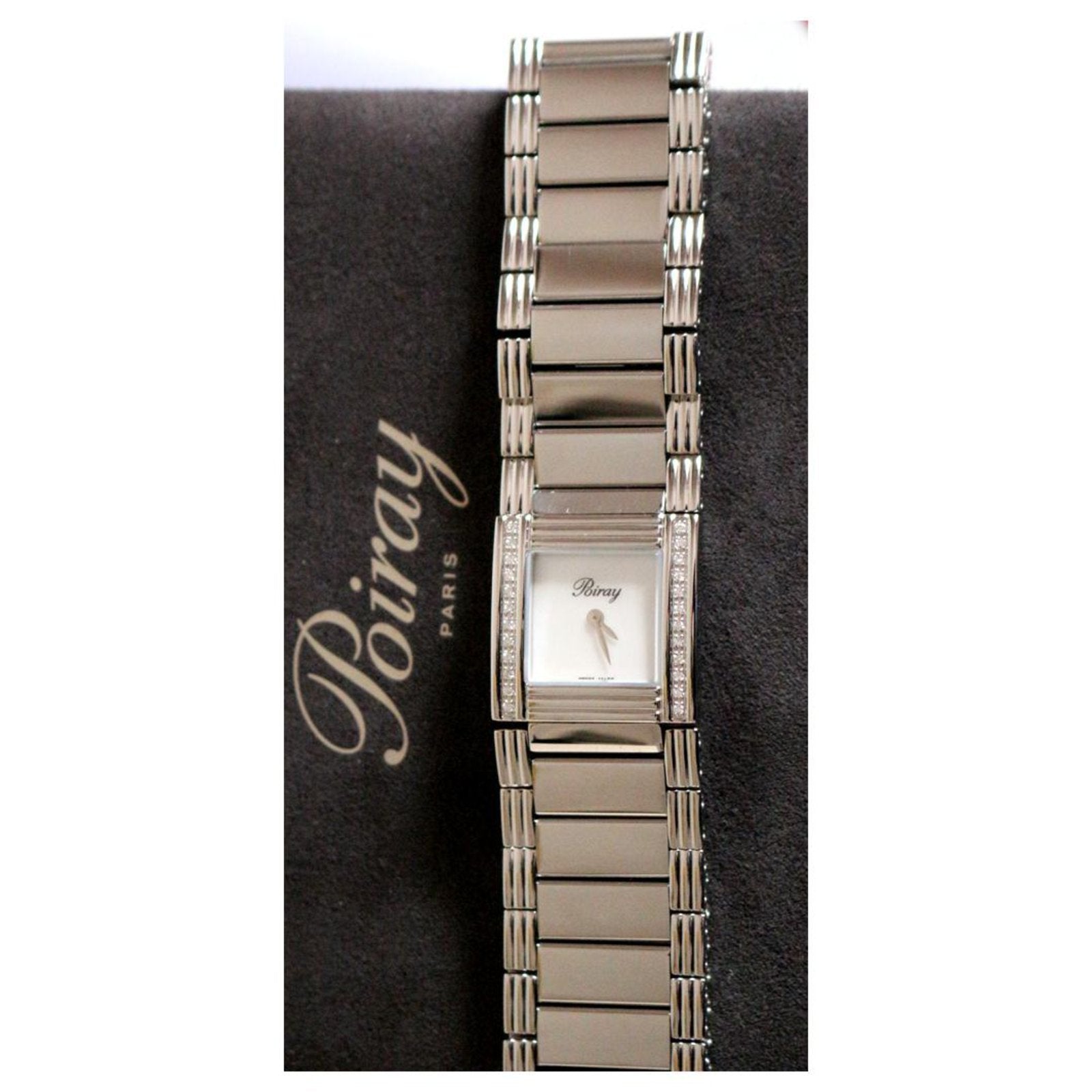 POIRAY vintage ma Première Manchette acier et diamants