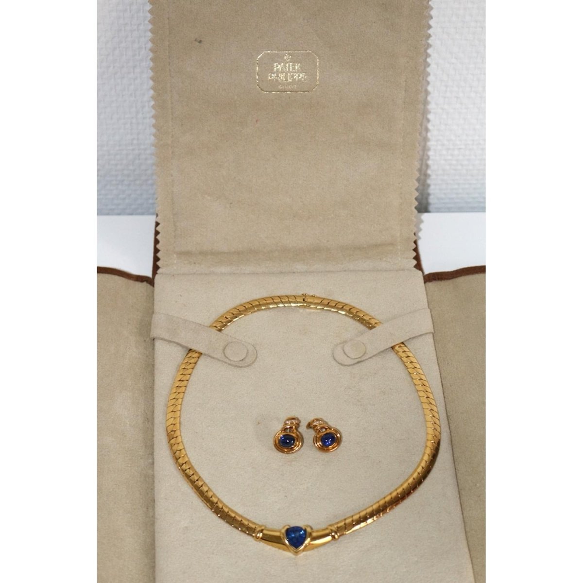 Patek Philippe vintage Parure Collier Maille et Boucles d'oreilles Clips en or jaune - Maison Eloe