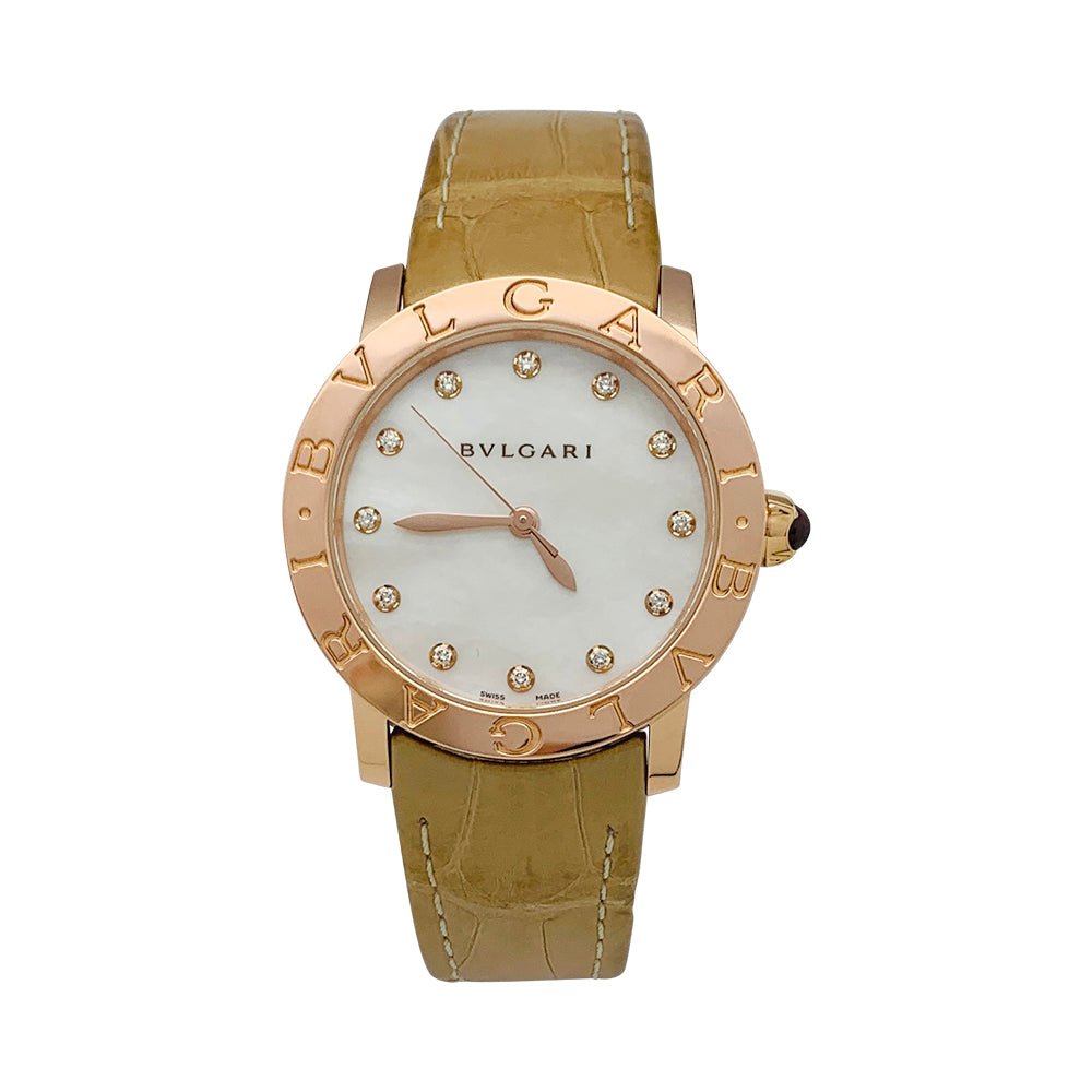Montre Bulgari, modele "BB33"en or rose - Maison Eloe