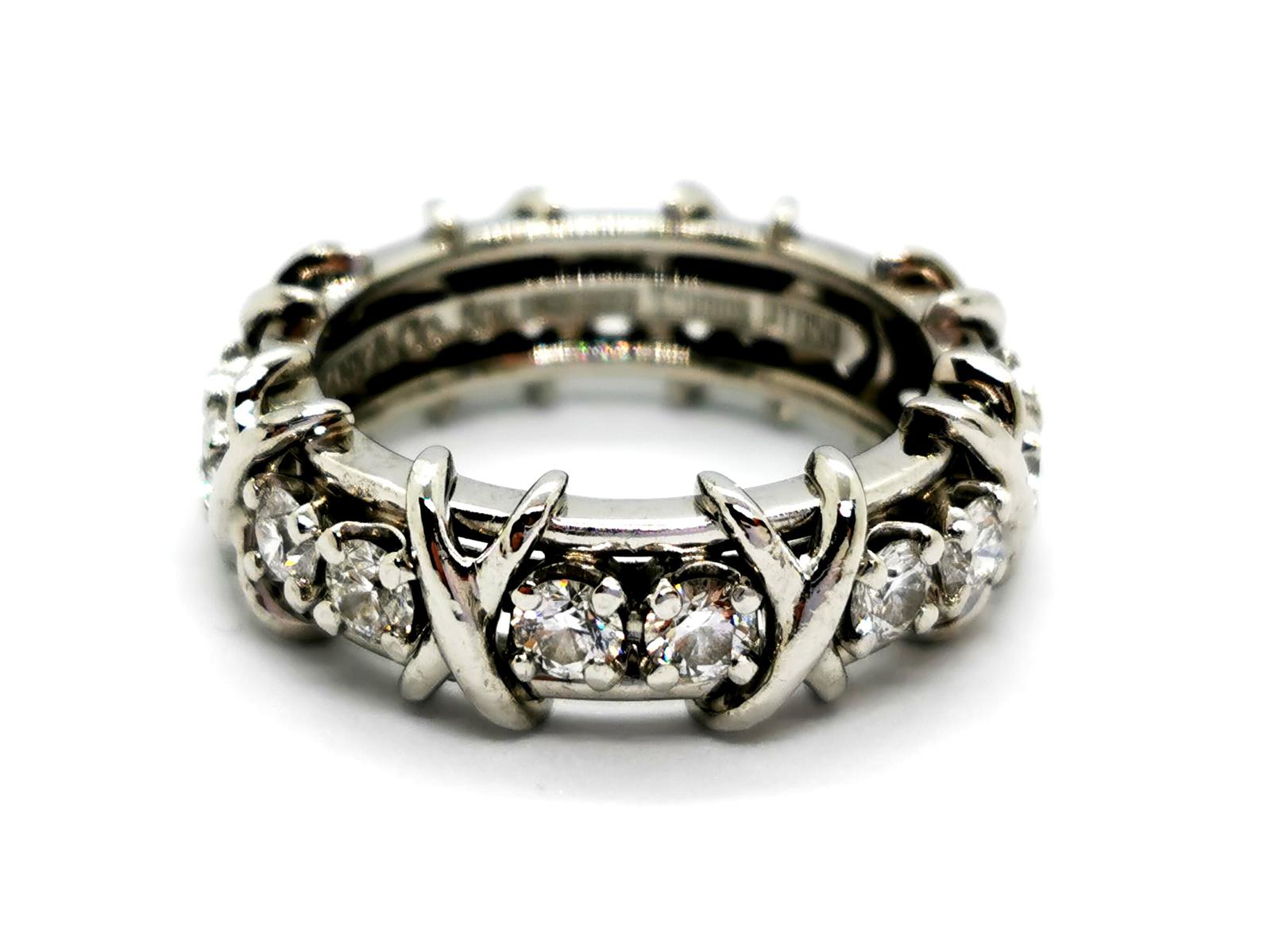 Tiffany & Co Bague Alliance Sixteen Stone Platine Diamant