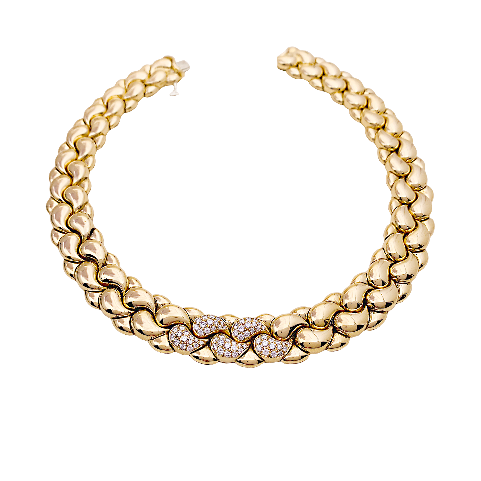 Collier-Sautoir CHOPARD CASMIR, or et diamants.