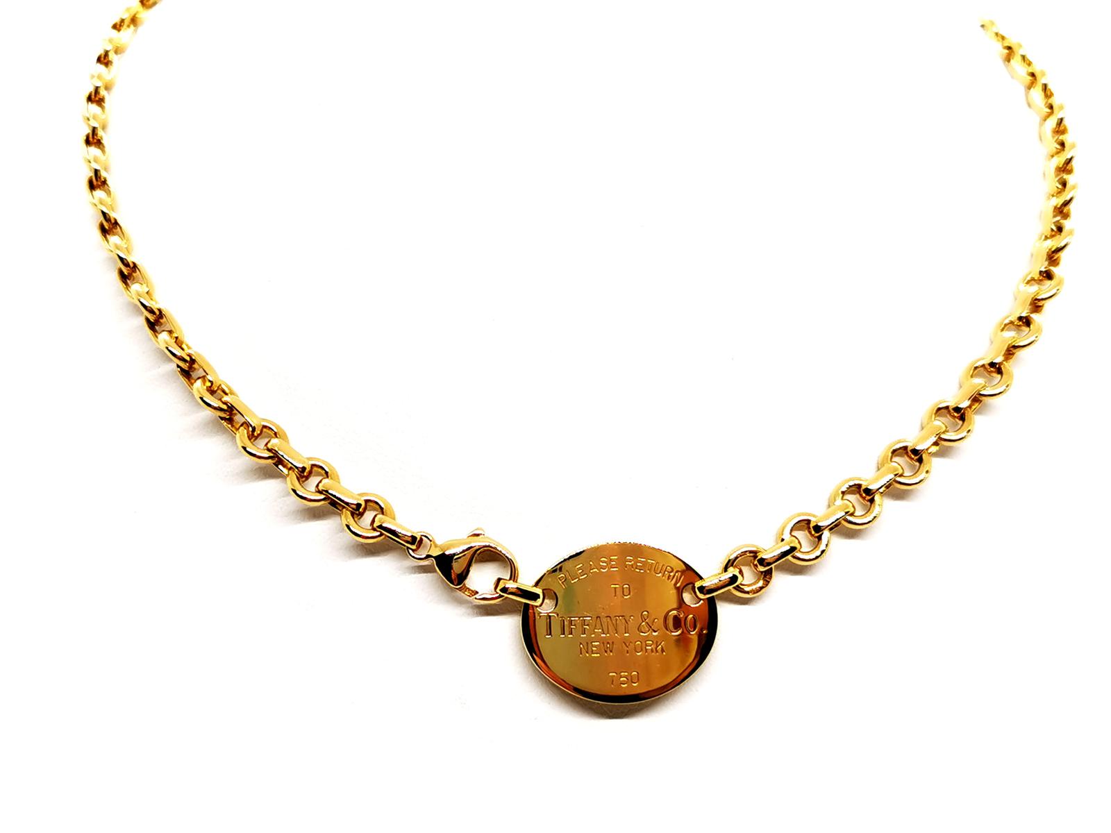 Tiffany & Co Return to Tiffany choker necklace Yellow gold