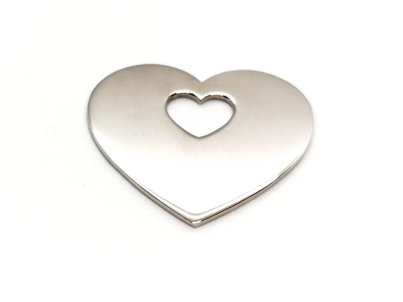 Poiray Pendentif Coeur Coeur Or blanc