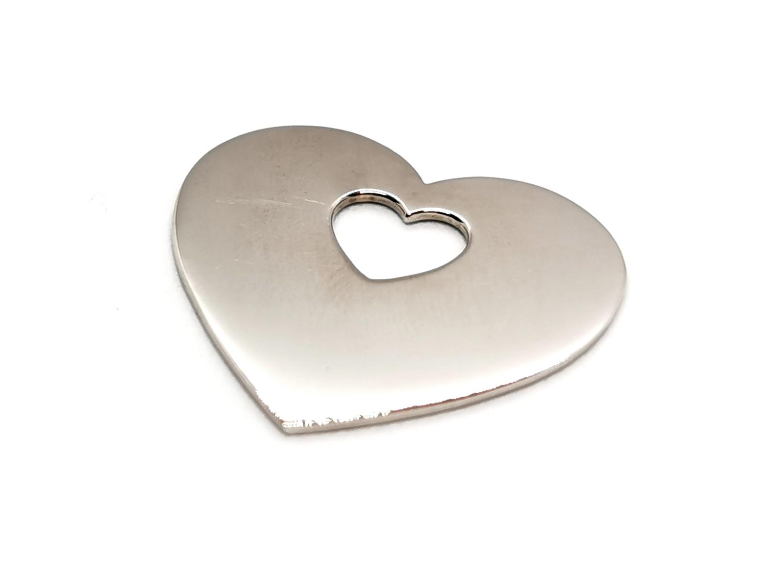 Poiray Heart Pendant White Gold