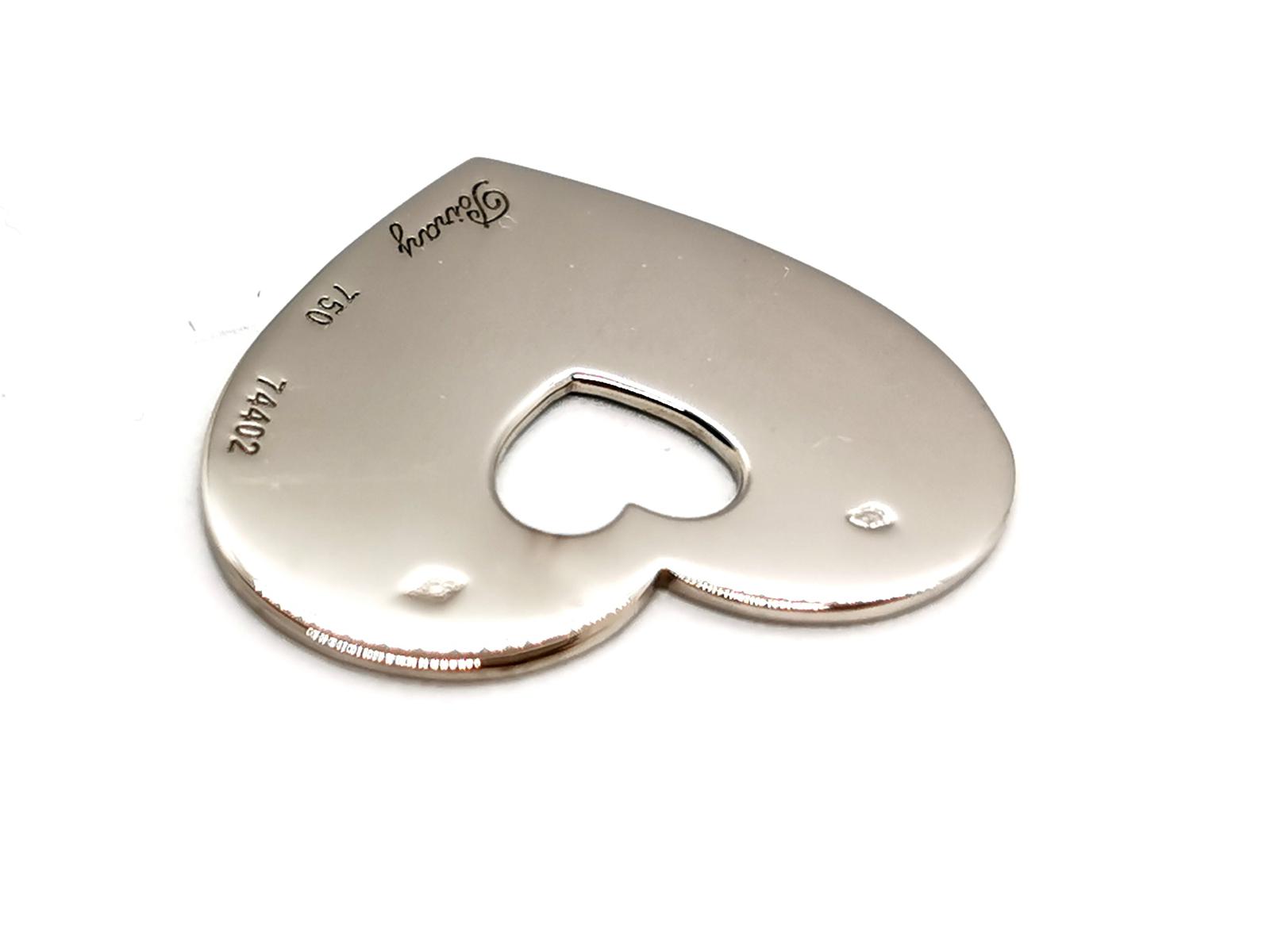 Poiray Heart Pendant White Gold