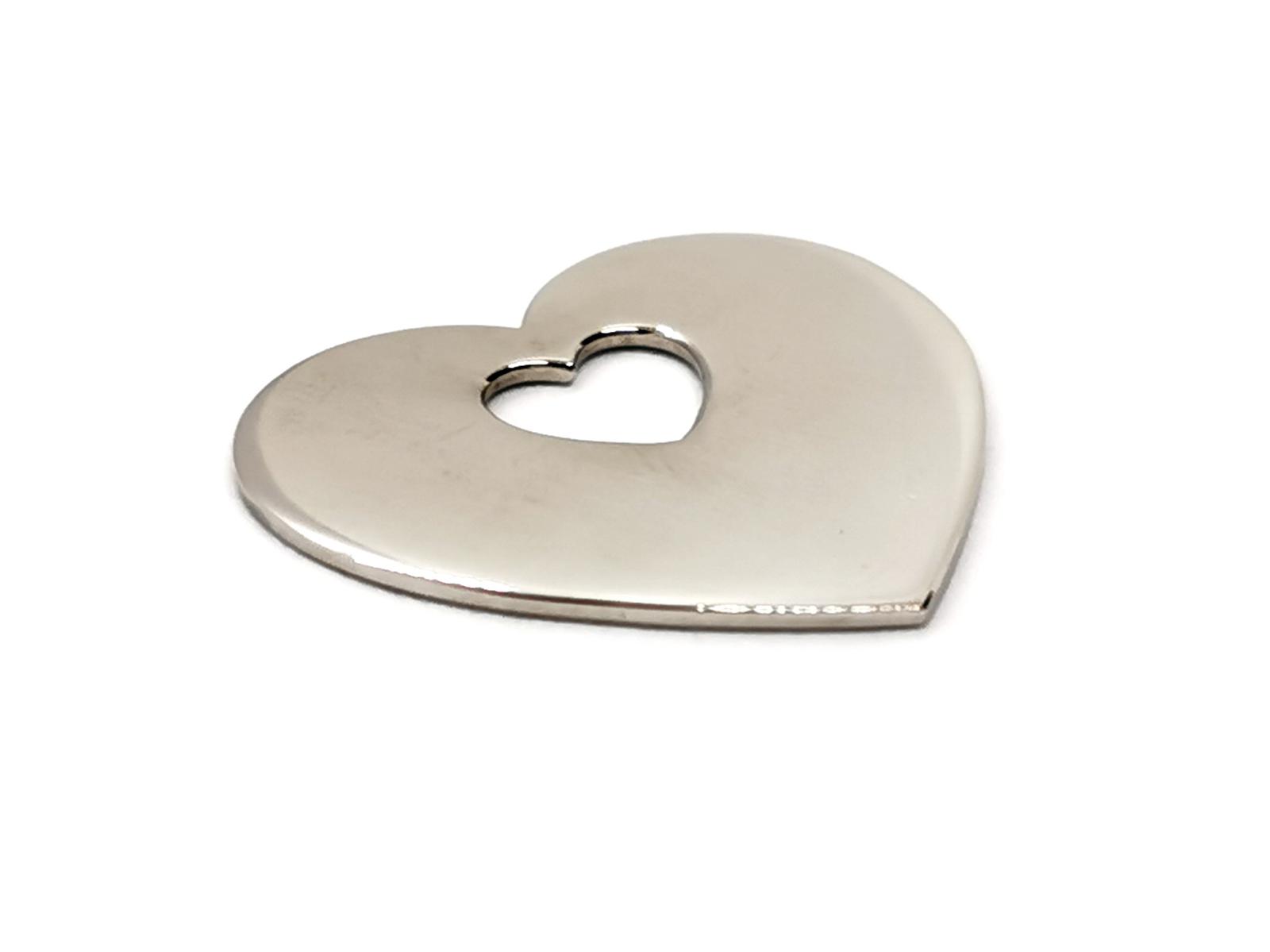 Poiray Heart Pendant White Gold