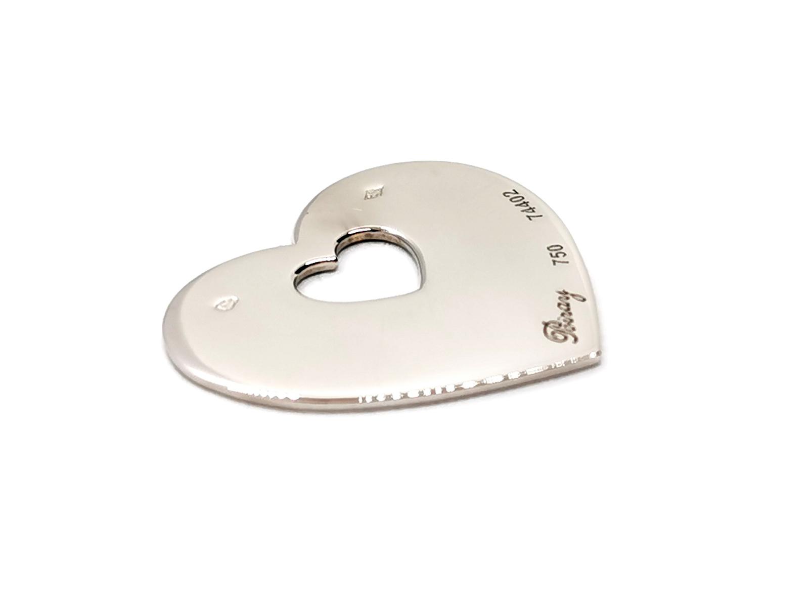 Poiray Heart Pendant White Gold