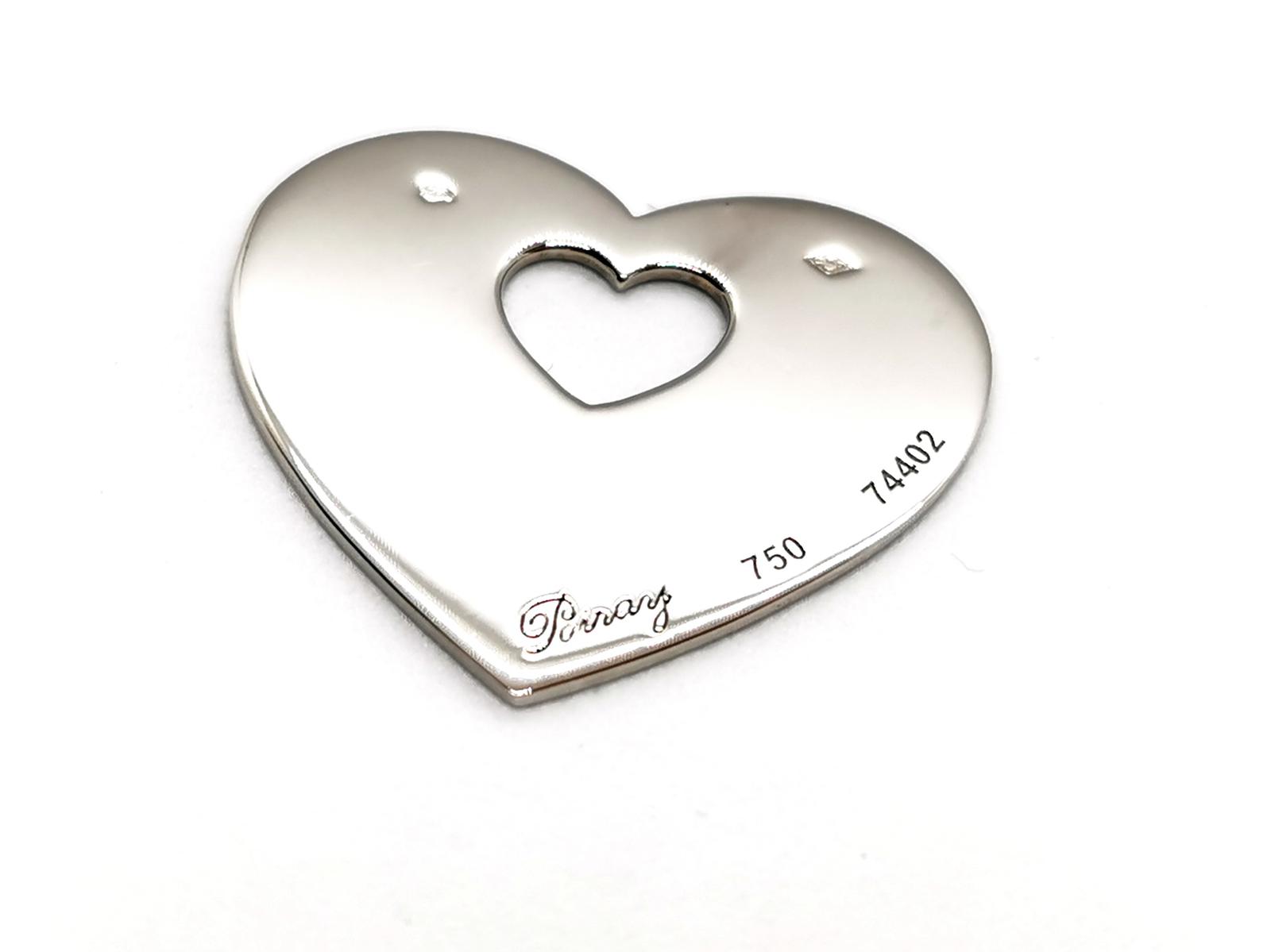 Poiray Heart Pendant White Gold