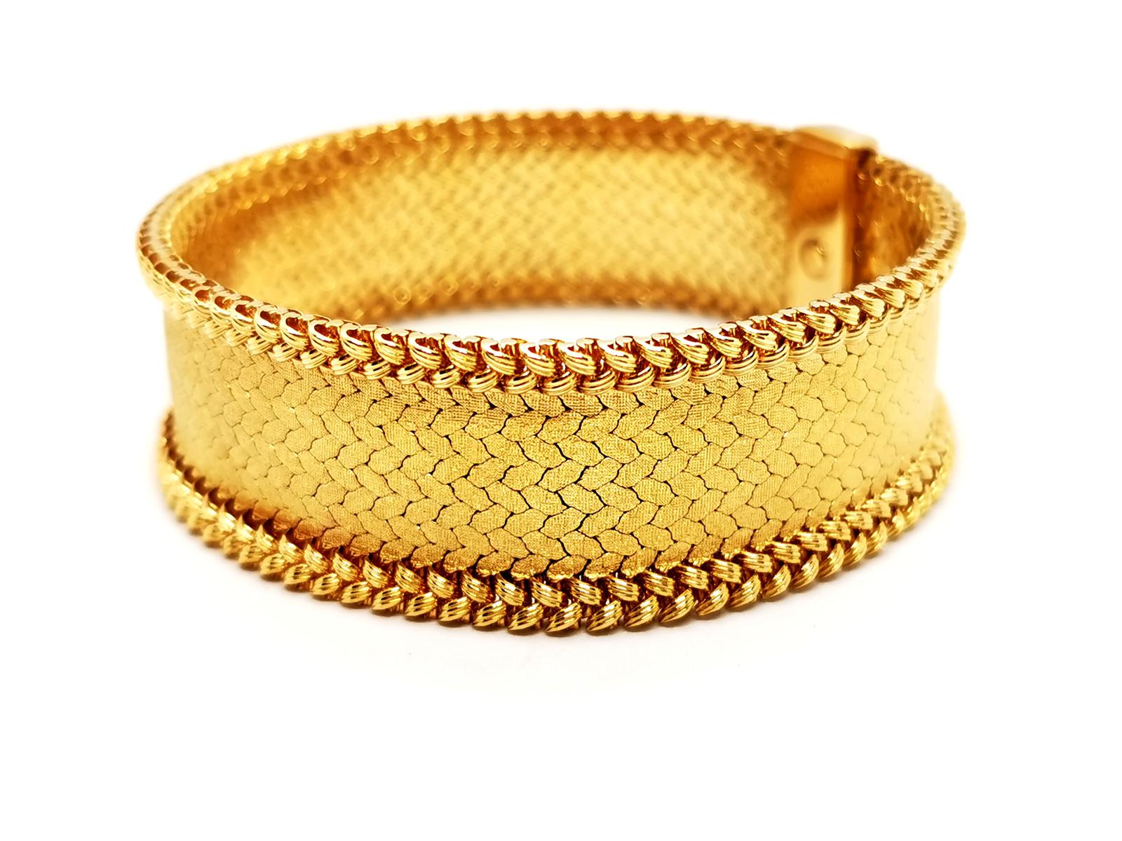 Georges Lenfant Yellow Gold Cuff Bracelet