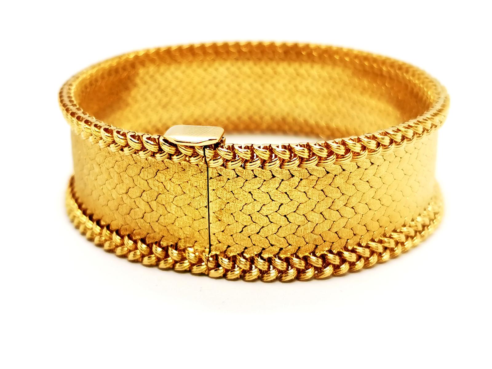 Georges Lenfant Yellow Gold Cuff Bracelet