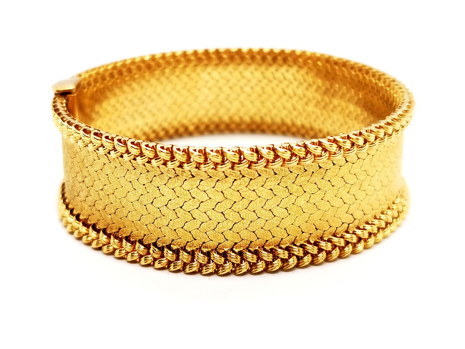 Georges Lenfant Yellow Gold Cuff Bracelet